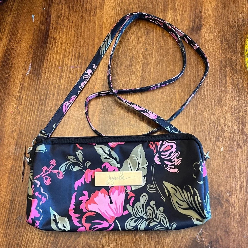 Jujube Be Quick Pouch & Be Classy Tote Diaper Bag, Blooming Romance, Floral Pink
